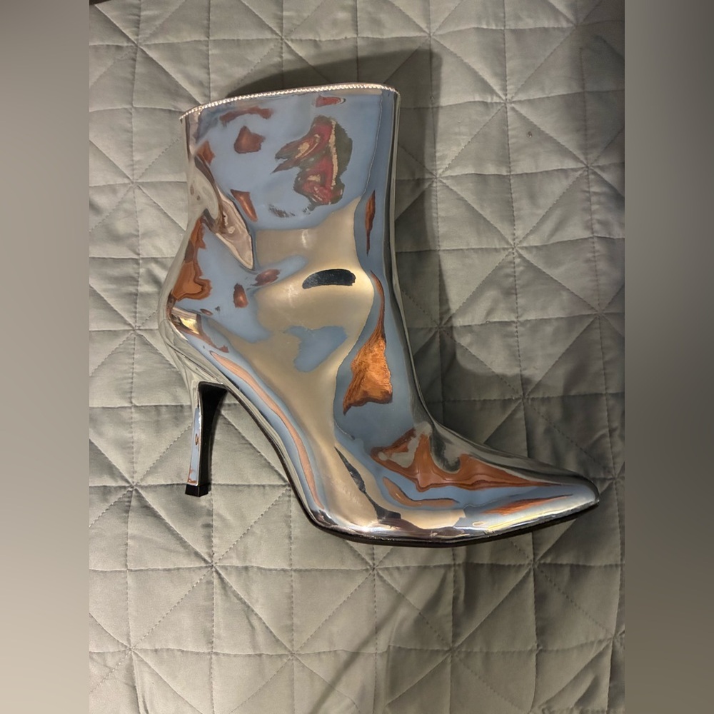 a new day Metallic Silver Heeled Boots
